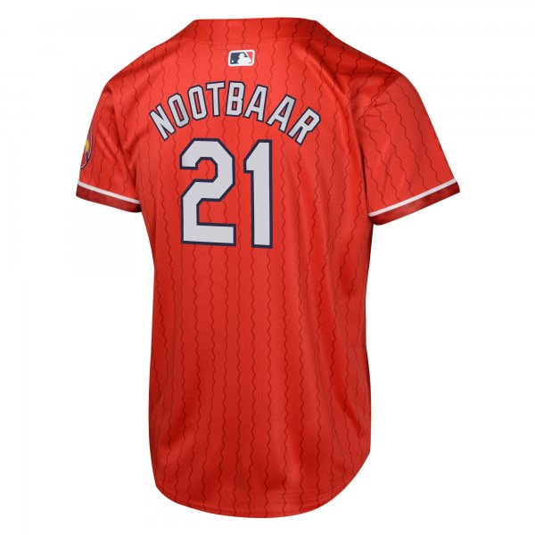 Youth St. Louis Cardinals Lars Nootbaar Nike Red 2024 City Connect Limited Player Jersey