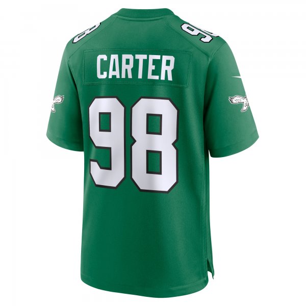 Men's Philadelphia Eagles Jalen Carter Nike Kelly Green Alternate Game Jersey