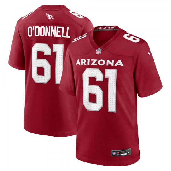 Men's Arizona Cardinals Carter O'Donnell Nike  Cardinal Team Game Jersey