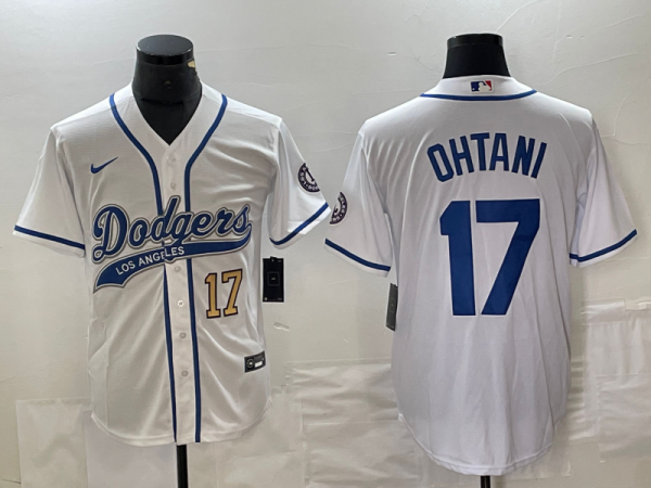 Men's Los Angeles Dodgers #17 Nike White Shohei Ohtani Jersey