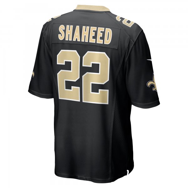 Men's New Orleans Saints Rashid Shaheed Nike  Black Team Game Jersey