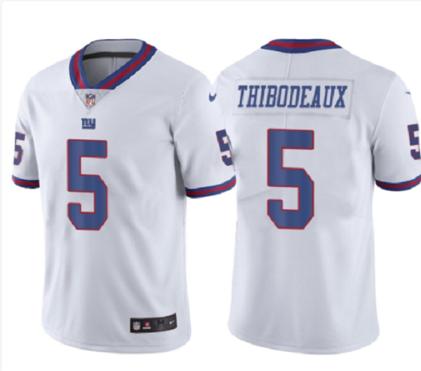 Youth New York Giants #5 Kayvon Thibodeaux 2022 NFL Draft White Color Rush Stitched NFL Jersey