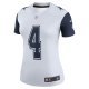 Women's Dallas Cowboys Dak Prescott Nike White Color Rush Legend Player Jersey