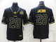 Men's Nike Las Vegas Raiders #28 Josh Jacobs Black Golden Throwback Limited Edition NFL Jersey