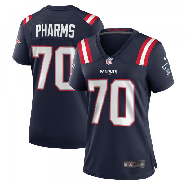 Women's New England Patriots Jeremiah Pharms Jr. Nike  Navy Team Game Jersey