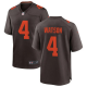 Youth Cleveland Browns #4 Deshaun Watson Alternate Game Brown Jersey