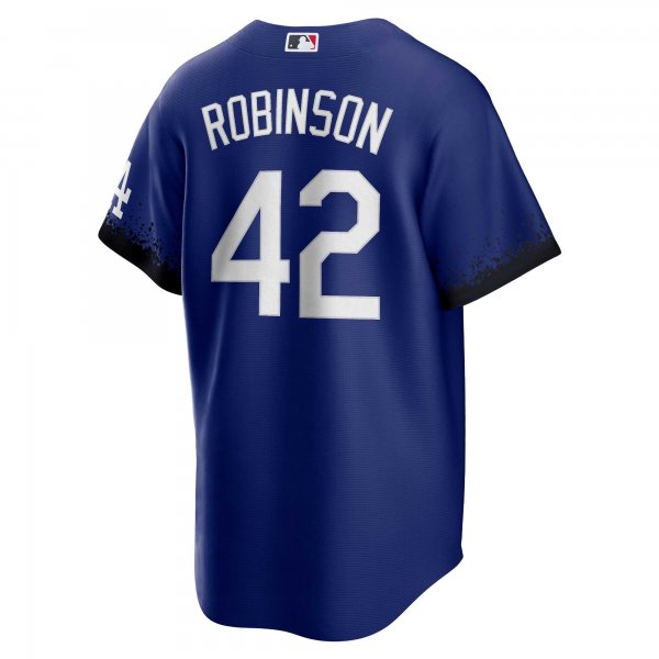 Men's Los Angeles Dodgers Jackie Robinson Nike Royal City Connect Replica Player Jersey