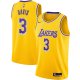 Men's Los Angeles Lakers Anthony Davis Nike Gold Swingman Jersey - Icon Edition