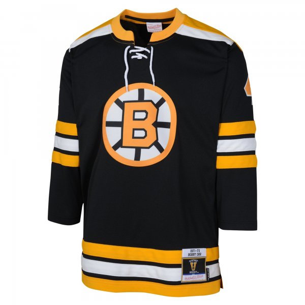 Youth Boston Bruins Bobby Orr Mitchell & Ness Black 1971 Blue Line Player Jersey