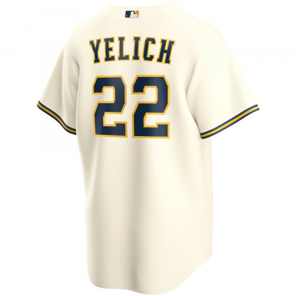 Youth Milwaukee Brewers Christian Yelich Nike Cream Alternate Replica Player Jersey