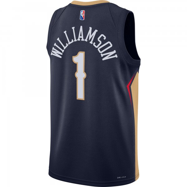 Men's New Orleans Pelicans Zion Williamson Nike Navy 2021/22 Diamond Swingman Jersey - Icon Edition