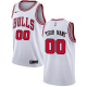 Men's Nike Bulls Personalized Swingman White NBA Association Edition Jersey