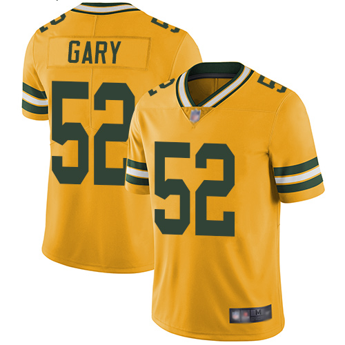 Green Bay Packers #52 Rashan Gary Yellow Men's Stitched Nike NFL Limited Rush Jersey