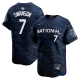 Men's National League #7 Dansby Swanson Nike Royal 2023 MLB All-Star Game Cool Base Jersey