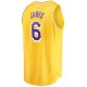 Men's Los Angeles Lakers LeBron James Fanatics Gold 2021/22 Fast Break Replica Jersey - Icon Edition