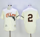 Mitchell And Ness Houston Colts #2 Fox Stitched Cream Throwback MLB Jersey