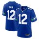 Men's Seattle Seahawks 12s Nike Royal Throwback Player Game Jersey