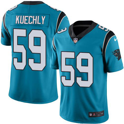 Nike Carolina Panthers #59 Luke Kuechly Blue Alternate Men's Stitched NFL Vapor Untouchable Limited Jersey