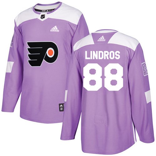 Adidas Philadelphia Flyers #88 Eric Lindros Purple Fights Cancer Stitched NHL Jersey