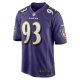 Men's Baltimore Ravens Bravvion Roy Nike  Purple  Game Jersey