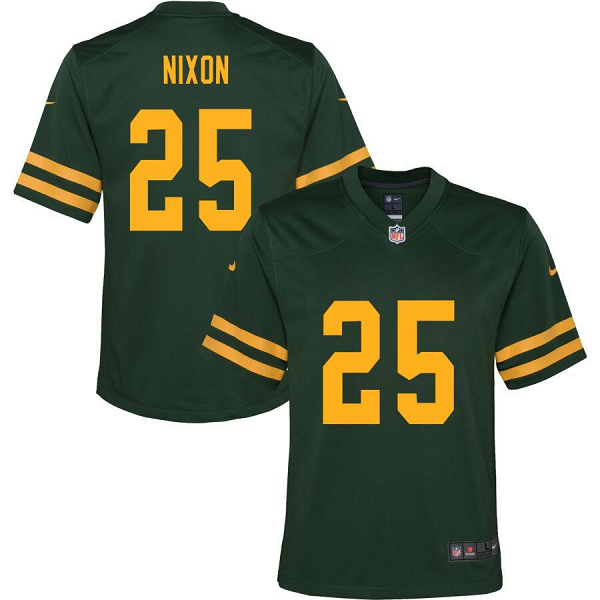 Youth's Green Bay Packers #25 Keisean Nixon Limited Alternate Nike Green Jersey