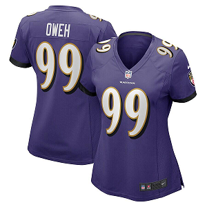 Women's Baltimore Ravens #99 Odafe Oweh Nike Purple Game Jersey