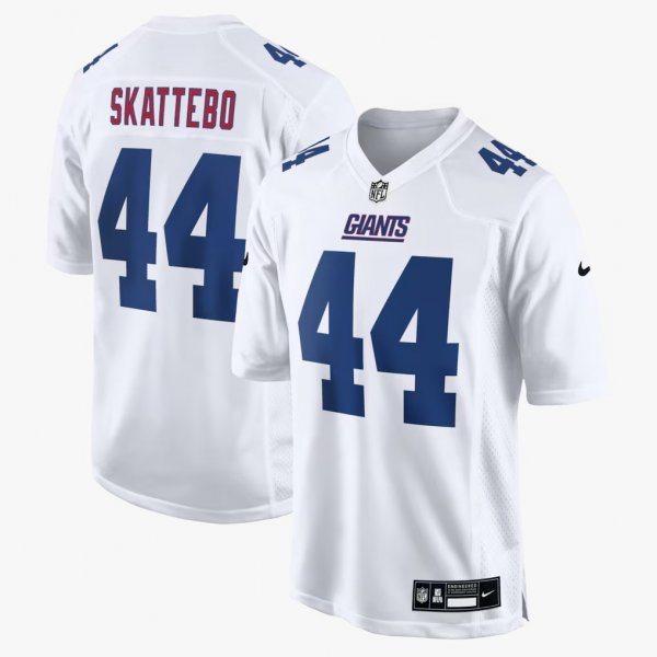 Men's Nike #44 Cam Skattebo Tundra White New York Giants Fashion Game Jersey