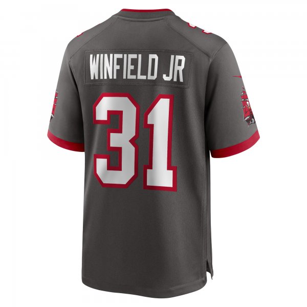 Men's Tampa Bay Buccaneers Antoine Winfield Jr. Nike Pewter Game Jersey