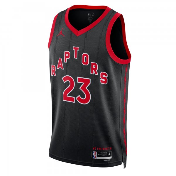 Unisex Toronto Raptors Fred VanVleet Jordan Brand Black Swingman Jersey - Statement Edition