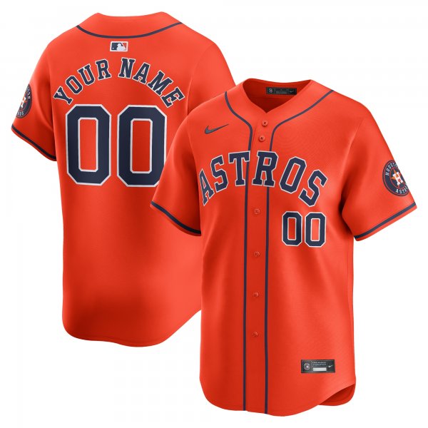 Men's Houston Astros  Nike Orange  Alternate Limited Custom Jersey