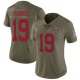 San Francisco 49ers #19 Deebo Samuel Olive Women's Stitched NFL Limited 2017 Salute to Service Jersey