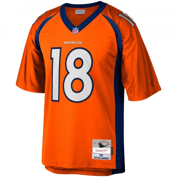 Men's Denver Broncos Peyton Manning Mitchell & Ness Orange Big & Tall 2015 Retired Player Replica Jersey