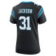 Women's Carolina Panthers Lamar Jackson Nike  Black  Game Jersey