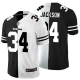 Men's Nike NFL Las Vegas Raiders #34 Bo Jackson Black White Peaceful Coexisting Split 2020 Vapor Untouchable Stitched Limited Jersey