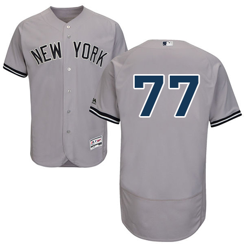 New York Yankees #77 Clint Frazier Grey Flexbase Collection Stitched MLB Jersey