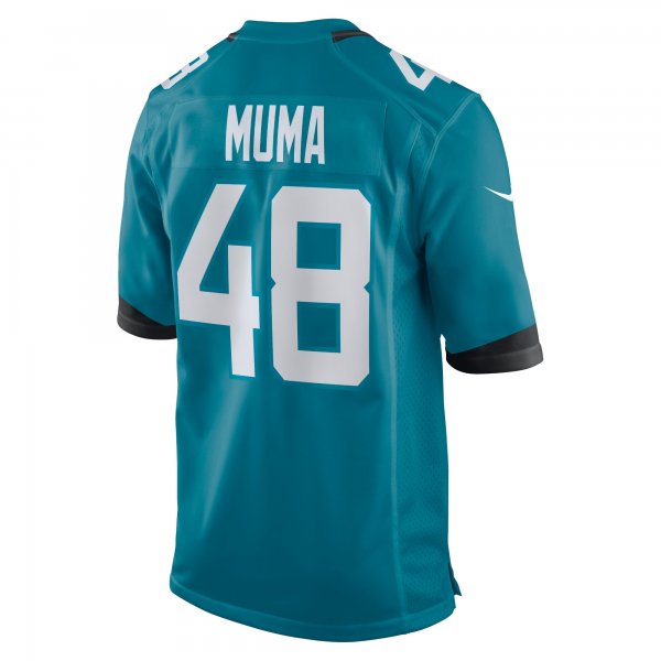 Men's Jacksonville Jaguars Chad Muma Nike Teal Game Jersey