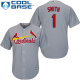 St. Louis Cardinals #1 Ozzie Smith Grey Cool Base Stitched Youth MLB Jersey