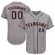 Men's Custom Gray Navy-Orange Baseball Jersey