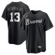 Men's Atlanta Braves Ronald #13 Acuna Jr. Nike Black Official Replica Player Jersey