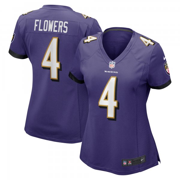 Women's Baltimore Ravens Zay Flowers Nike Purple Team Game Jersey