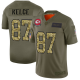 Kansas City Chiefs #87 Travis Kelce Olive/Camo Men's Stitched NFL Limited 2019 Salute To Service Jersey