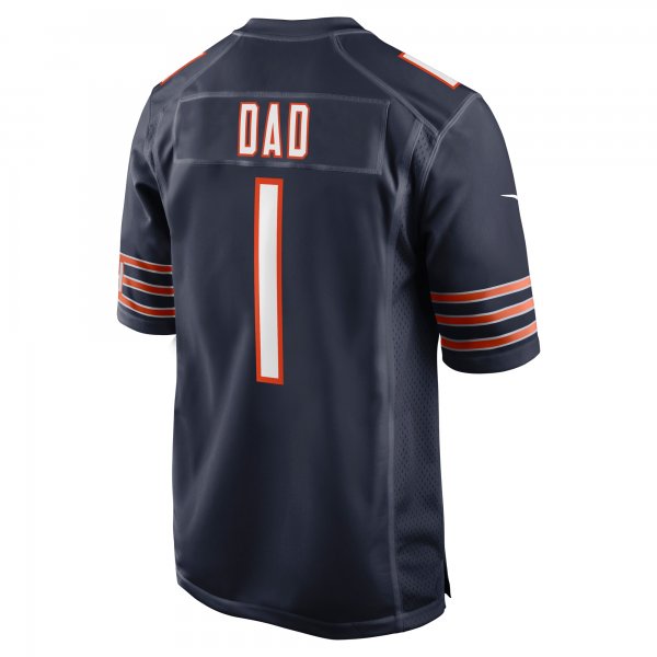 Men's Chicago Bears Number 1 Dad Nike Navy Game Jersey