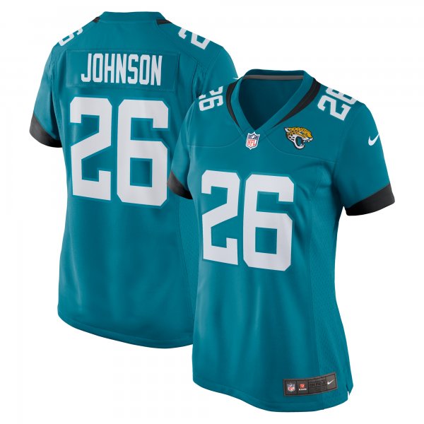 Men's Jacksonville Jaguars D'Ernest Johnson Nike Teal Game Jersey