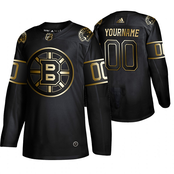 Adidas Bruins Custom Men's 2019 Black Golden Edition Stitched NHL Jersey