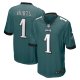 Men's Philadelphia Eagles Jalen Hurts Nike Midnight Green Team Game Jersey