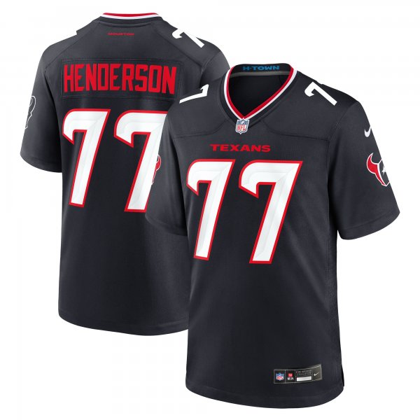 Men's Houston Texans LaDarius Henderson Nike  Navy Game Jersey