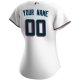 Women's Miami Marlins Nike White Home Replica Custom Jersey