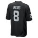 Men's Las Vegas Raiders Josh Jacobs Nike Black Game Player Jersey