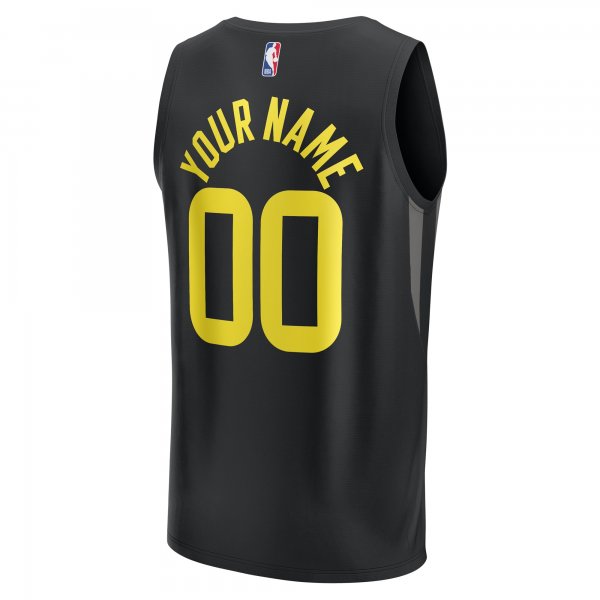 Men's Utah Jazz  Fanatics Black  Fast Break Custom Replica Jersey - Statement Edition