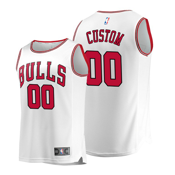 Youth Chicago Bulls #00 Custom 2020-21 Association Edition White NBA Jersey